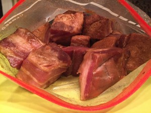 Marinating with honey & brown sugar  